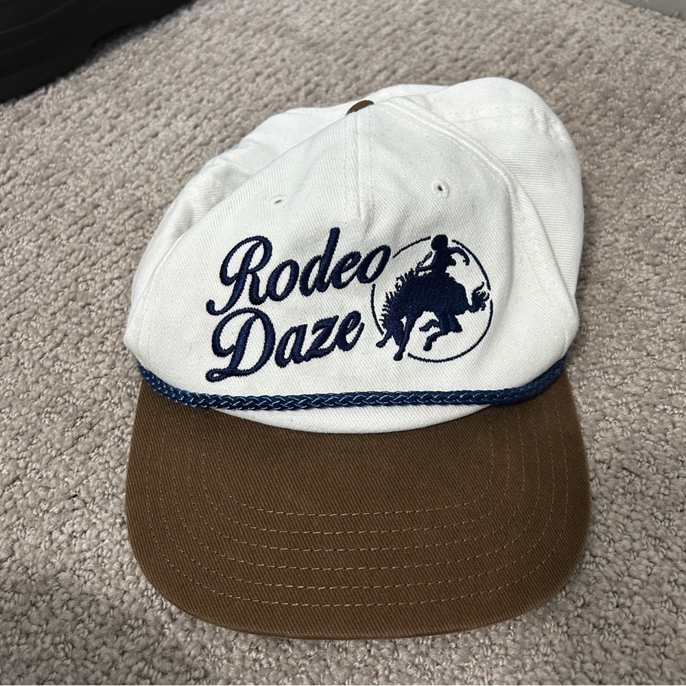 Mighty Fine White and Brown 'Rodeo Daze' Trucker Hat